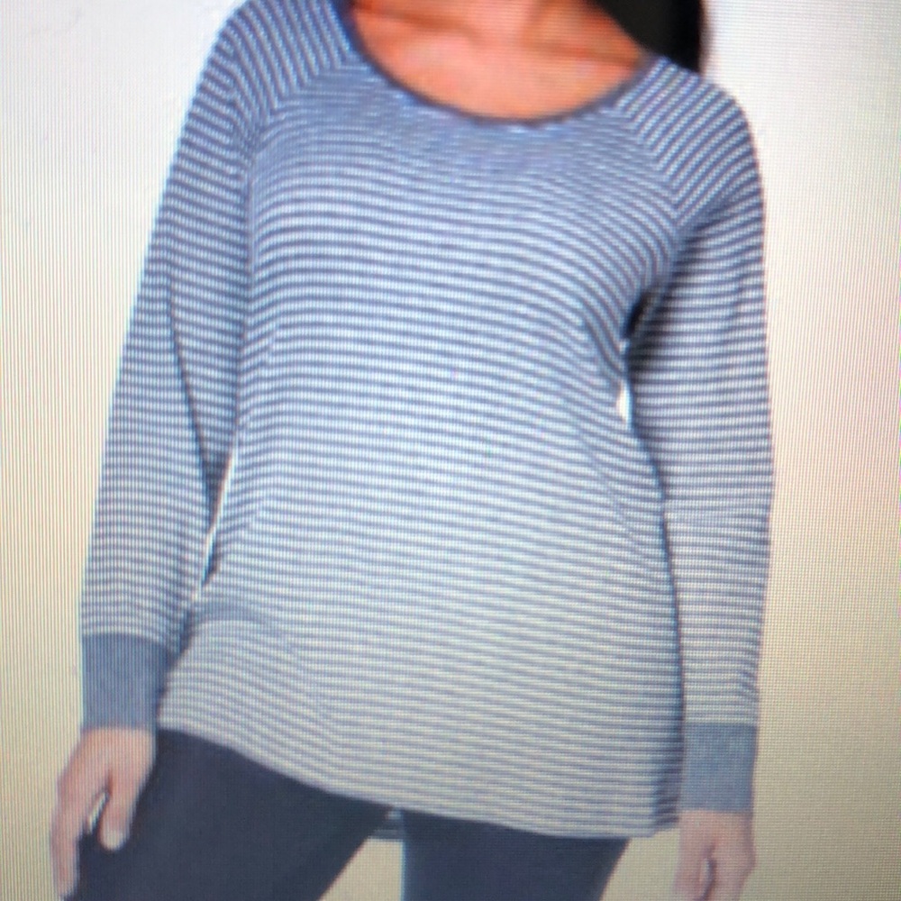 Calvin Klein Stripped Long-Sleeve Active Top